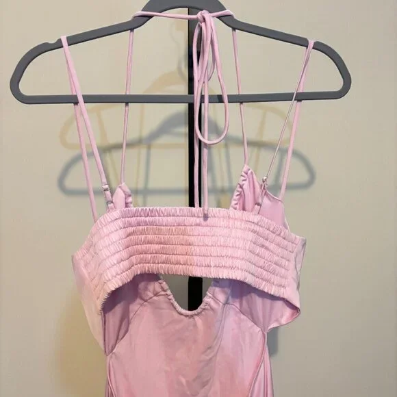 ALC Sienna Cut Out Maxi Slip Dress Pink - Picture 11 of 14
